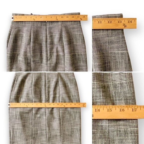 NWT Rebecca Tayler Black and Whie Glen Plaid Ruffle Skirt, size 0 - Picture 13 of 16